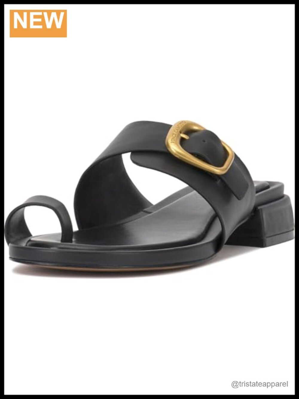 Vince Camuto Ranista Buckle Band Heeled Sandals Open Toe Block Heel